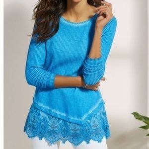Soft Surroundings Waffle knit Jasmin PM top